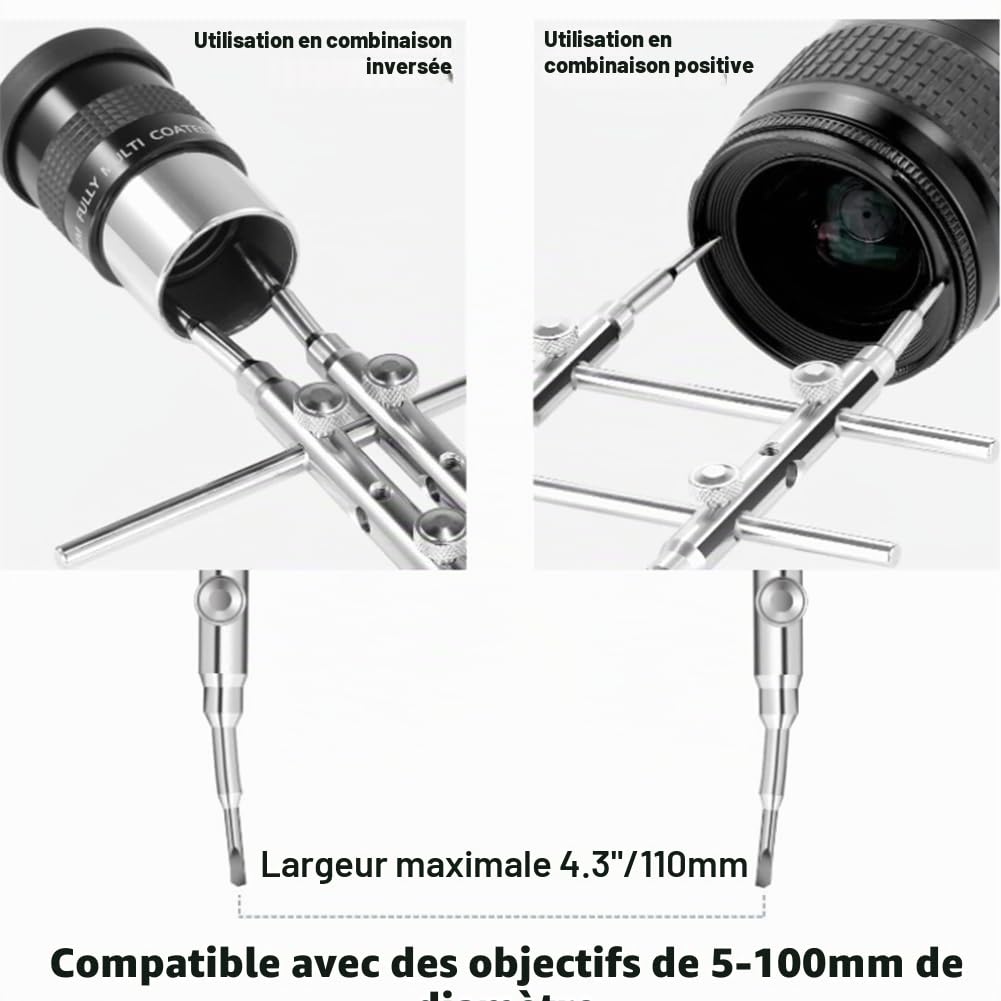 Ensemble de Ventouse et Clé à Lentille avec 7 Ventouses Interchangeables et Embouts Incurvés
