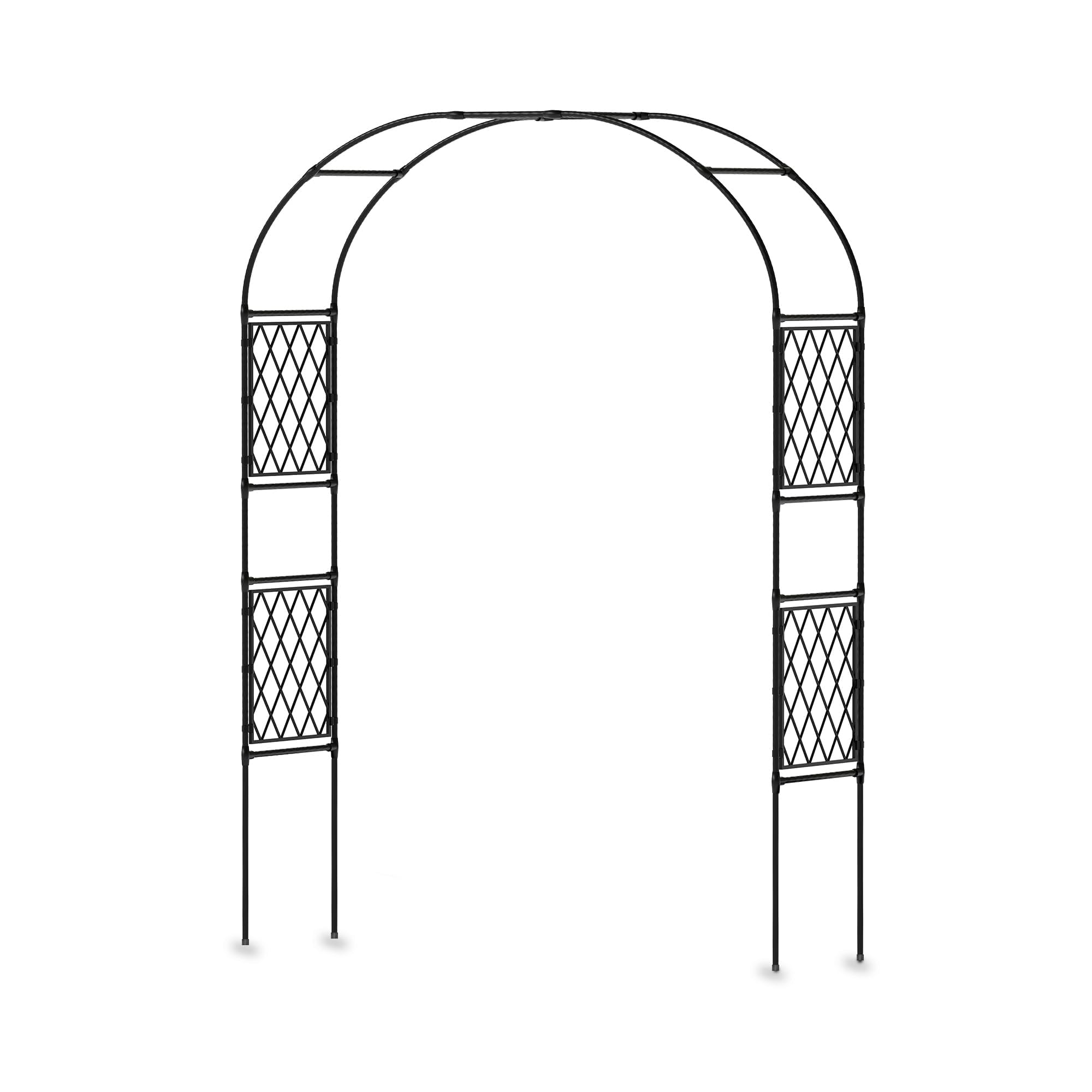 Garvee Pergola Giardino Metallo Arco a Traliccio Piante Rampicanti Decorativo Matrimoni Resistente Alle Intemperie Robusta Struttura Ferro, Nero Esterni Per Patio Vialetto Festa Evento