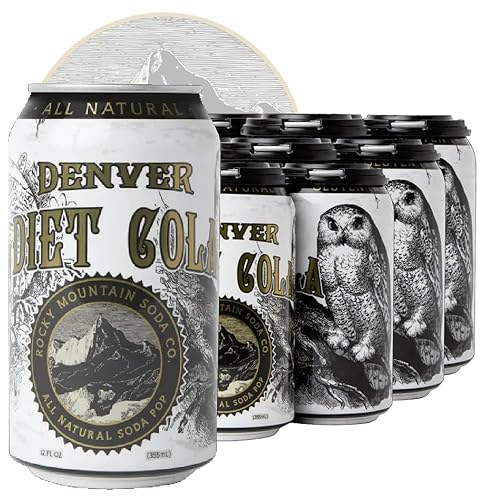 Rocky Mountain Soda, paquete de 12 latas de 12 onzas líquidas, refresco artesanal de lotes pequeños, sin gluten, vegano, azúcar de caña orgánica,