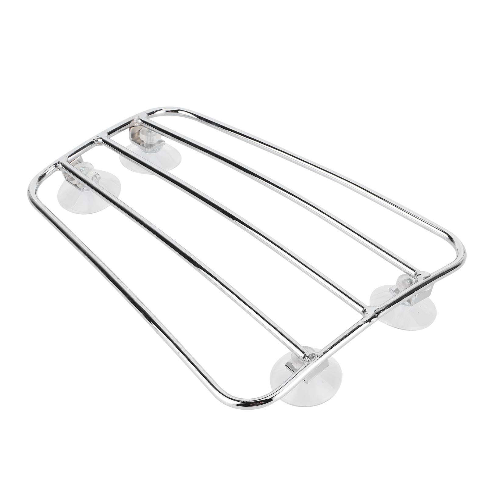 Soporte de Equipaje para Tanque de Combustible de Motocicleta Soporte de portaequipajes de Estilo Retro Universal(B (Plata)