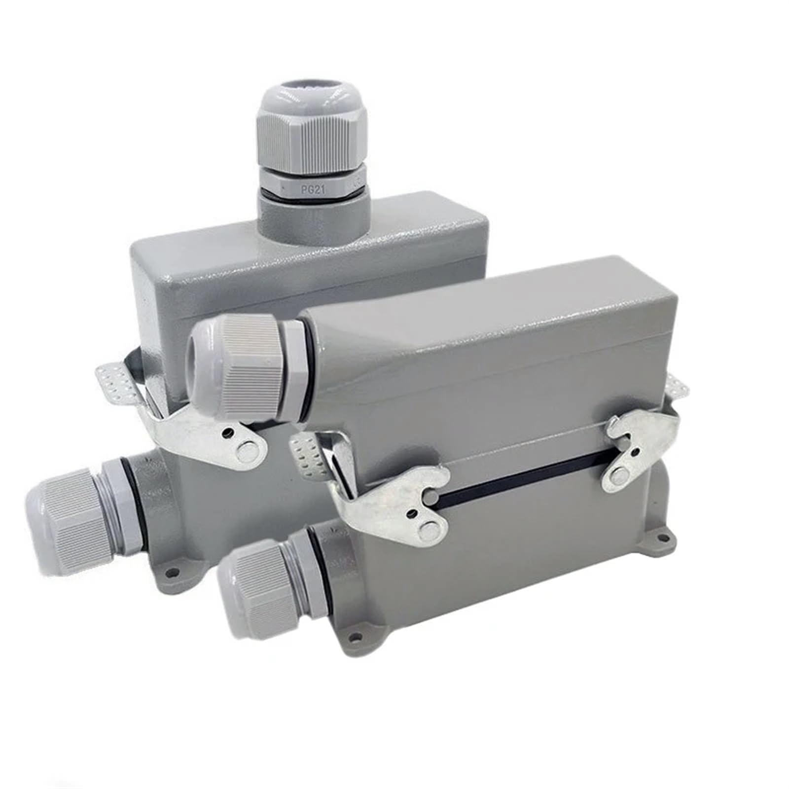 QAZXSEMUI Heavy Duty Connectors HDC-HE-024-1/2/3/4 F/M 24pin Industrial Rectangular Aviation Connector Plug 16A 500V Screw Connection(Hdc-he-024-1)