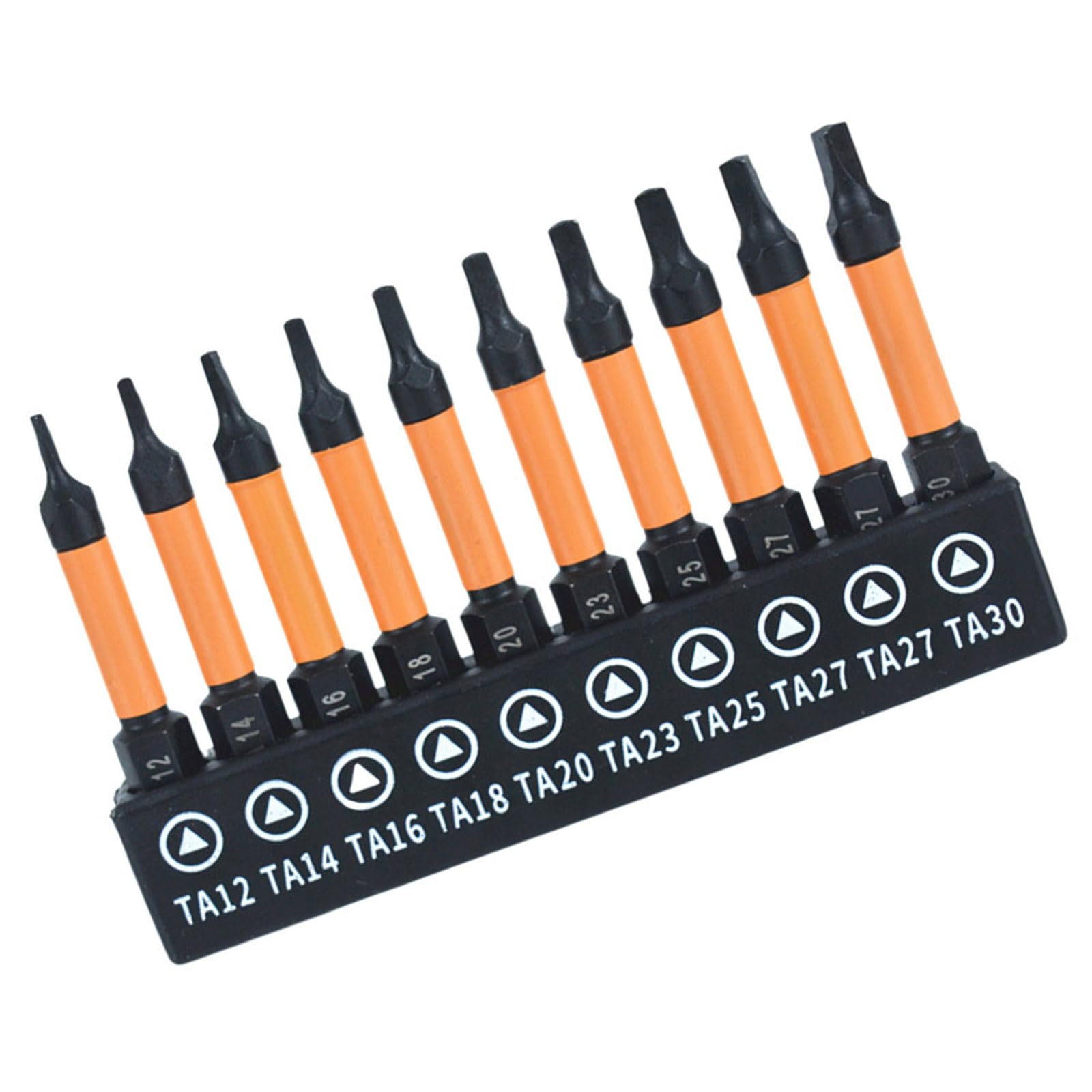 of 10 Durability Screwdriver Triangular Bit for Various Screws Perfect for Technicians and Hobbyists Yellow Handle Screwdriver