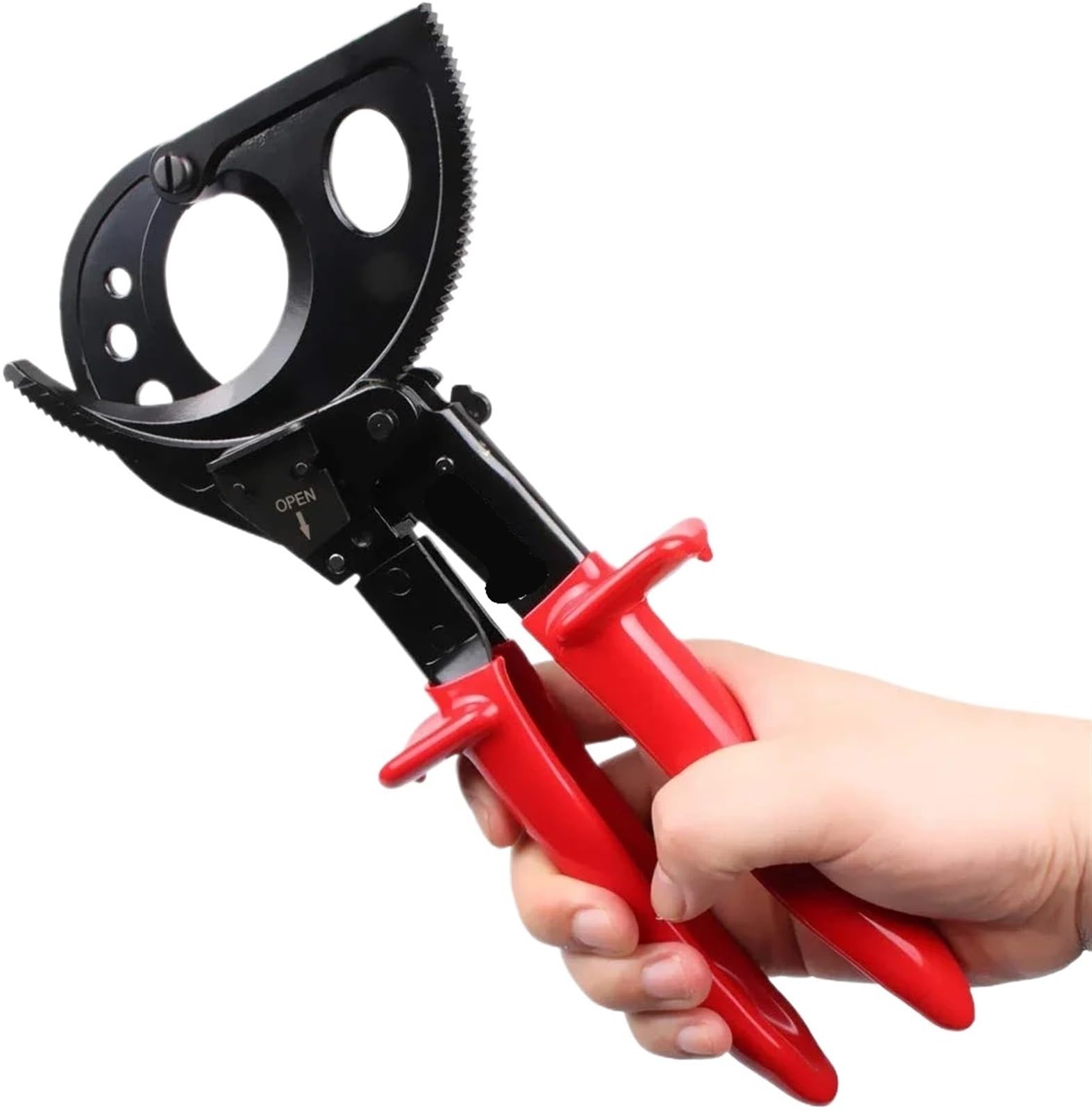 Ratchet Cable Cutter Cable Cutter Heavy Duty Aluminum Copper Ratchet Wire up to 400mm² for Copper Aluminum Armored(Type 520A)