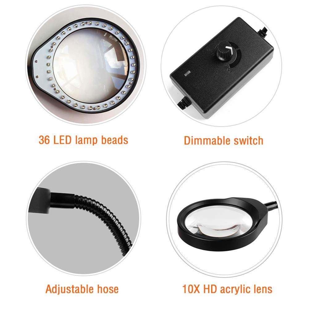 2,5-Fach, 4-Fach, 6-Fach, 8-Fach, 10-Fach, 15-Fach, 20-Fach, 25-Fach, Stirnband-Lupenbrille mit LED-Lampe, freihändige Lupen, einstellbar für Hobby, Elektriker, Juweliere