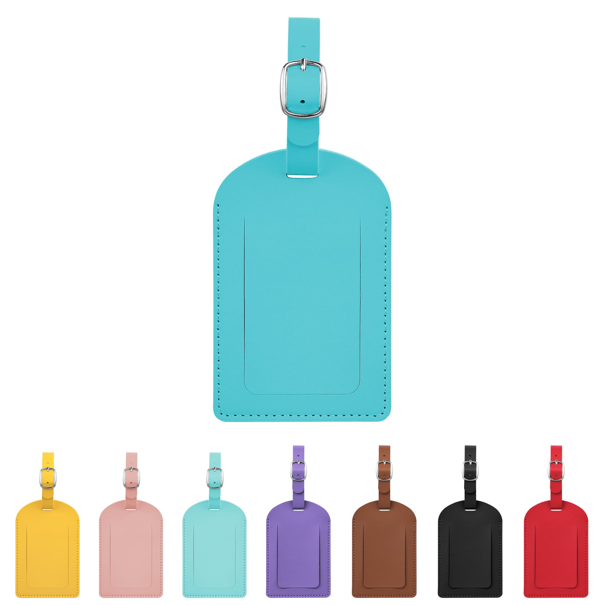 jealkip Luggage Tags for Suitcase Travel Bag Labels Privacy Protection Luggage Tag for Baggage PVC Baggage ID Label Tags Light Blue