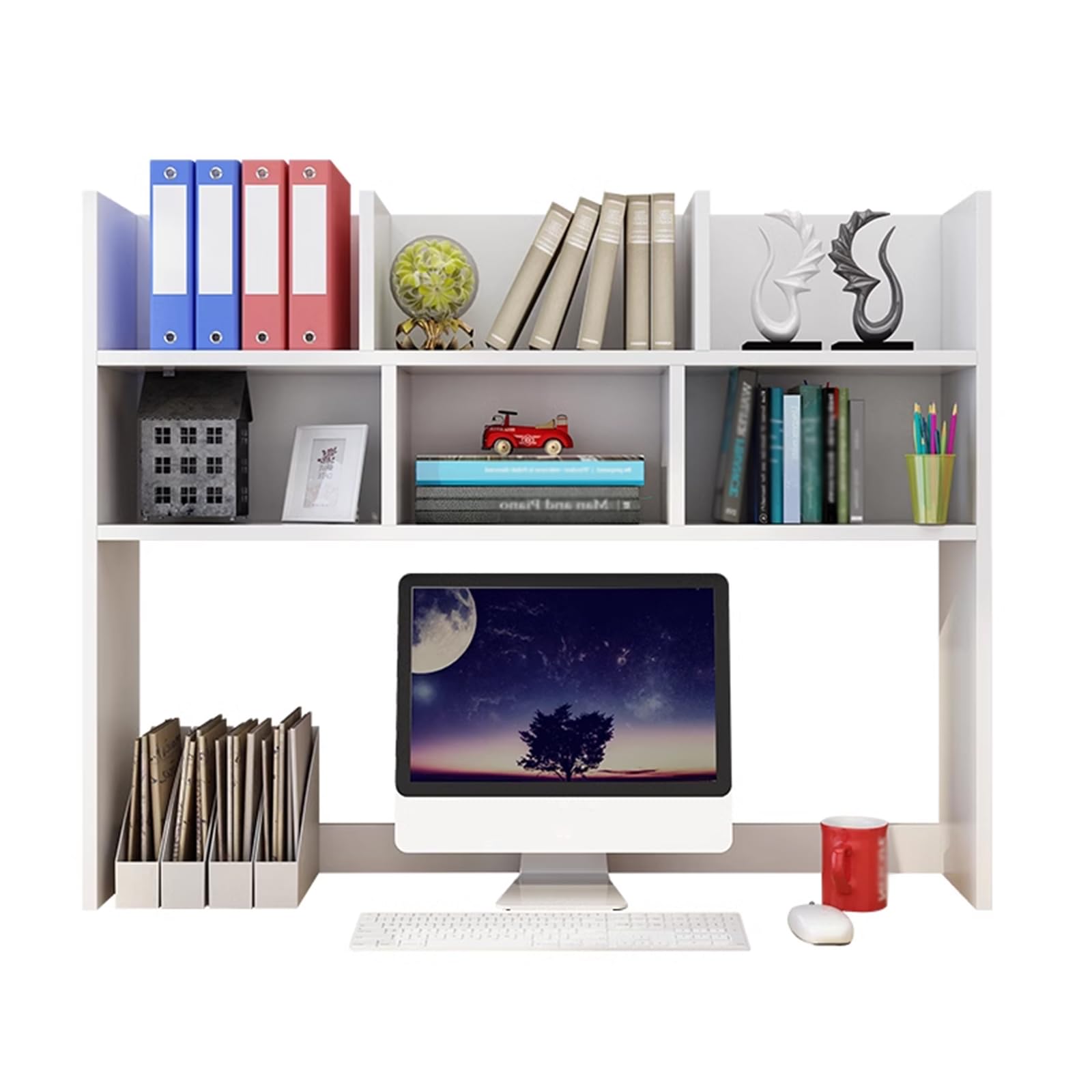 Etagere À Poser sur Bureau, Support D'étagère, Rangement et Organisateur de Livres, Bibliothèque de Dortoir de Collage