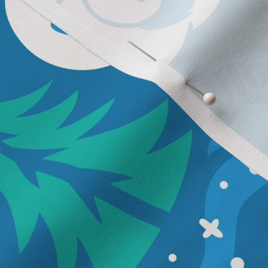 Spoonflower Fabric - Hiking Samoyed Dogs Husky Puppy Camping Travel Printed on Petal Signature Cotton Fabric by The Yard - Sewing Quilting Apparel Crafts Decor