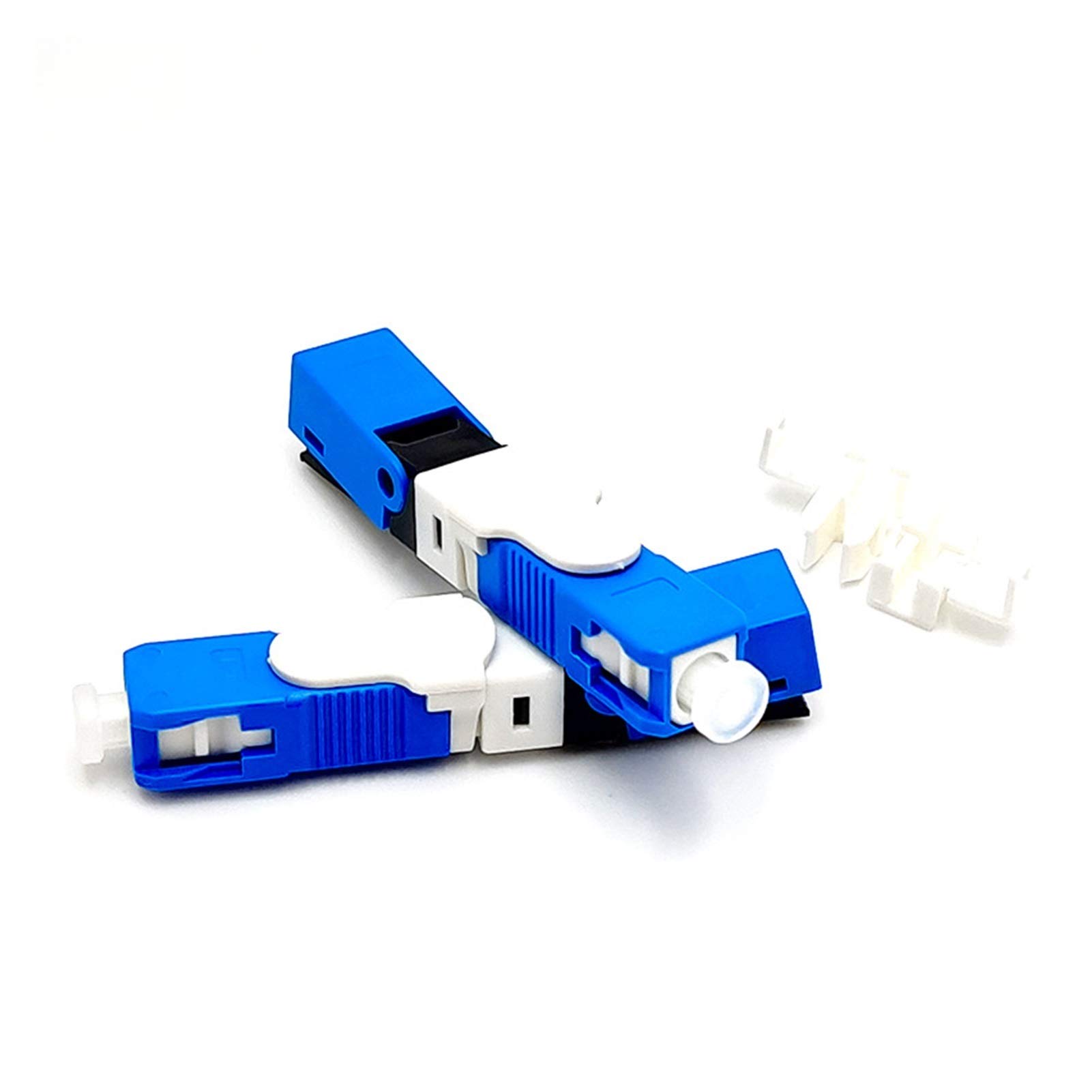 Connecteurs de connecteur Rapide Composants de câble à Fibre Optique Fibre Mono-Mode SC Connecteur de Fibre Optique Connecteur Optique de connecteur Optique (Color : 50pcs UPC)