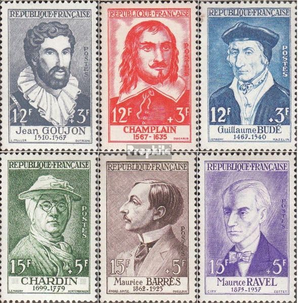 Prophila Collection Francia 1094-1099 sellos usados 1956 famosos franceses