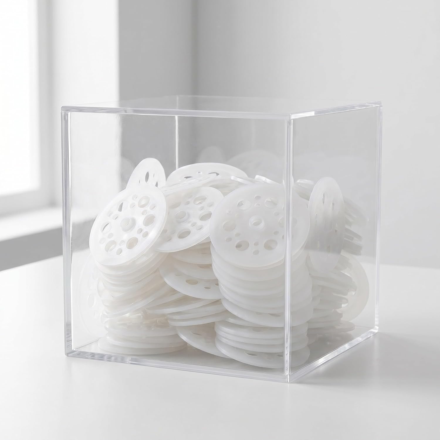 45mm White Plastic Insulation Retaining Washers for Foam Boards 150pcs