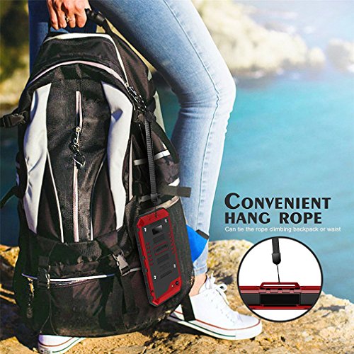 Beasyjoy Iphone Se 2022/2020/ 8/7 Metal Case, Waterproof Heavy Duty Case With Screen Protector, Full Body Protection Military Grade Shockproof Defender Durable Sturdy Rugged Aluminum Case, Red #TOP6