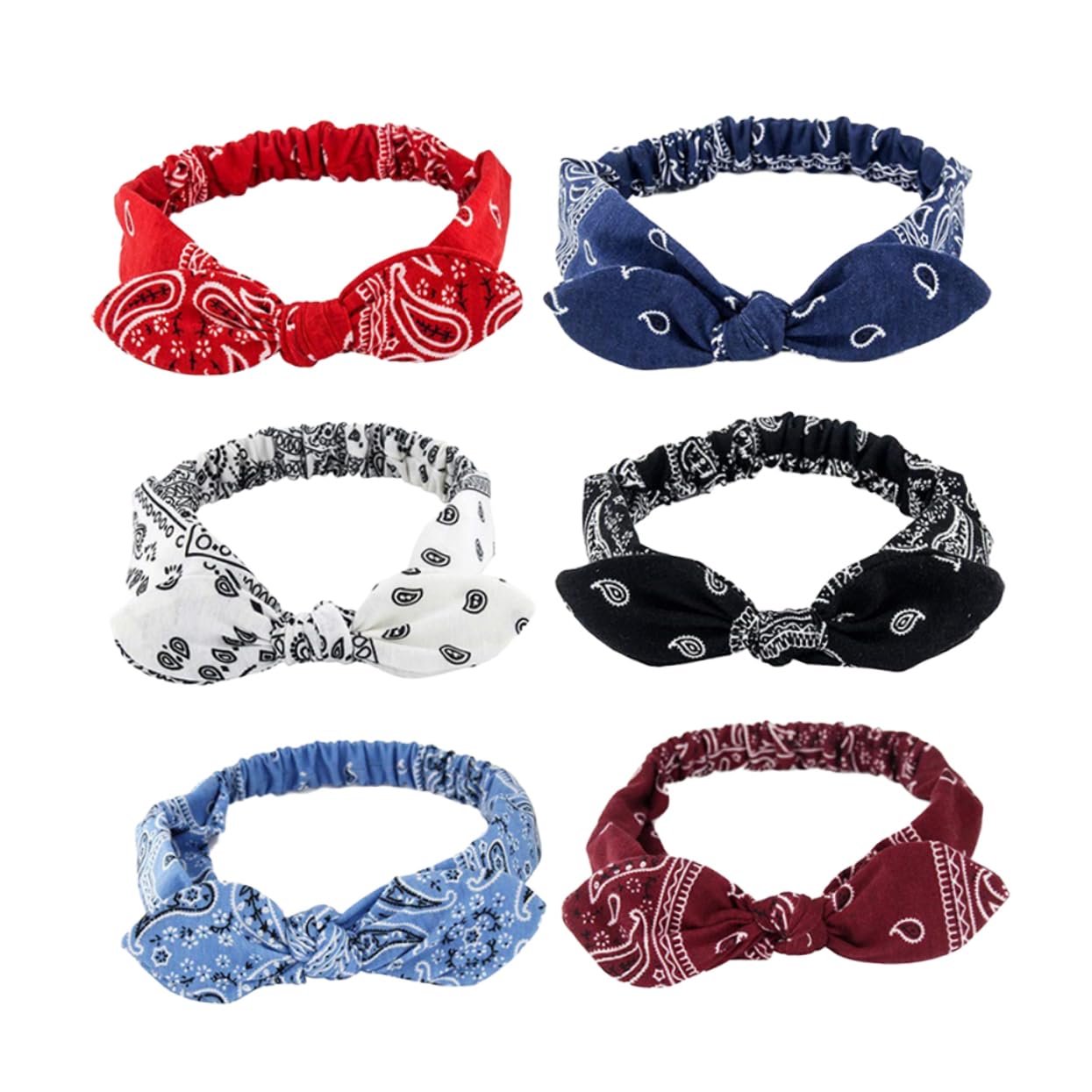 MAGICLULU 12 Pz a nodo scrunchies hair band turbanti per da donna nastri per per ragazze cerchietti bambina per con fiocco delle orecchie