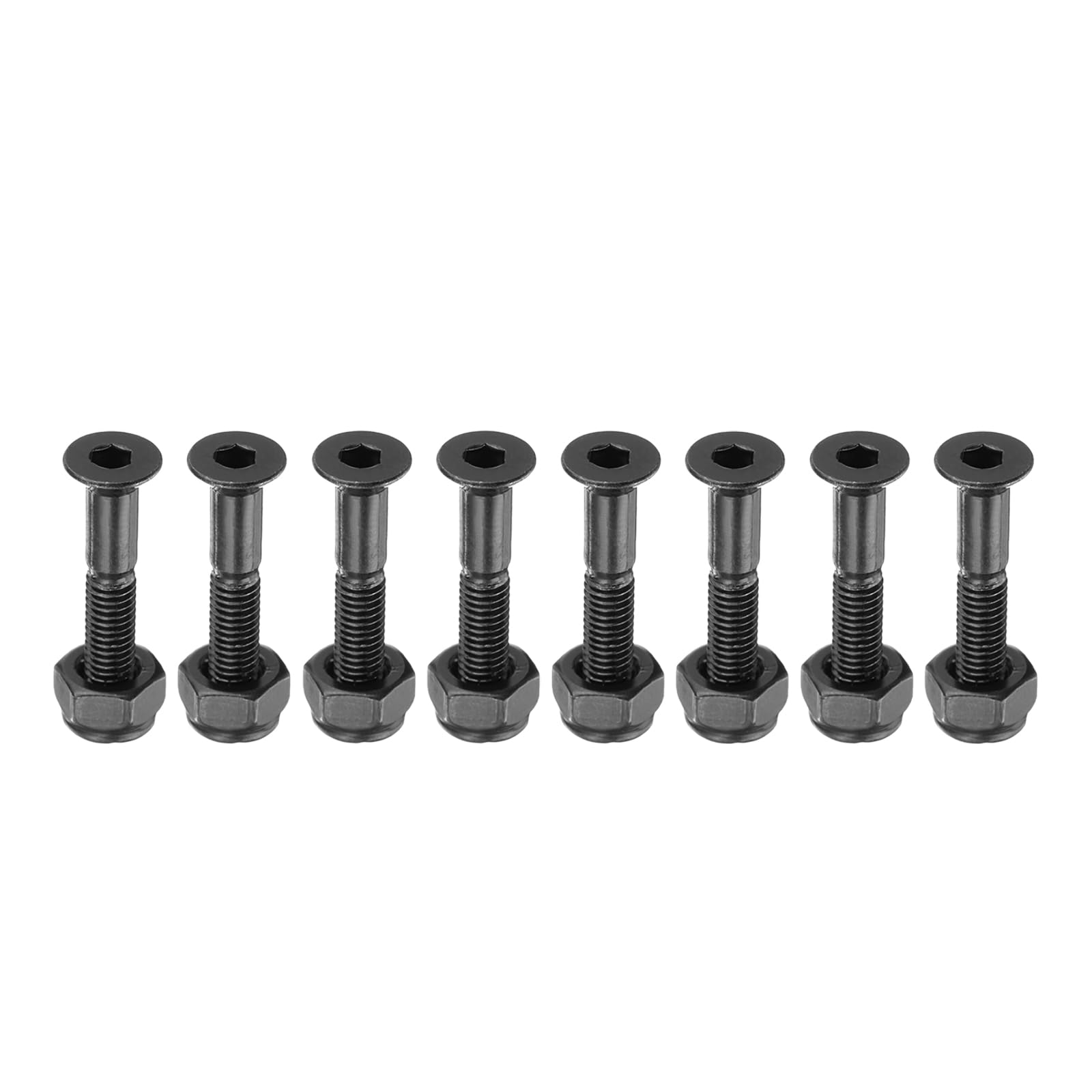 PATIKIL Skateboard Hardware Bolt, Carbon Steel Truck Mounting Screws Bolts Nuts Set for Skateboard Cruiser