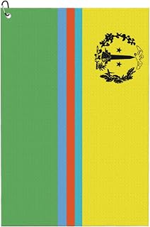 Unity Flag St Martin Golf Towel 16 x 24 Inch Golf Towels for Golf Bags Polyester Golf Towel with Carabiner Clip Men and Women Golf Accessories