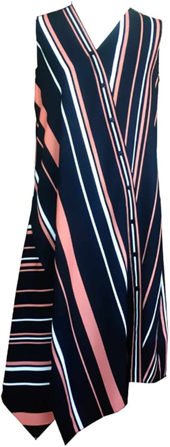 Amazon Co Jp フランスcgファッション レディース Vネック 夏服 ストライプ ルーズ シフォン ドレス 864c198 服 ファッション小物 Amazon Co Jp フランスcgファッション レディース Vネック 夏服 ストライプ ルーズ シフォン ドレス 864c198 服 ファッション小物