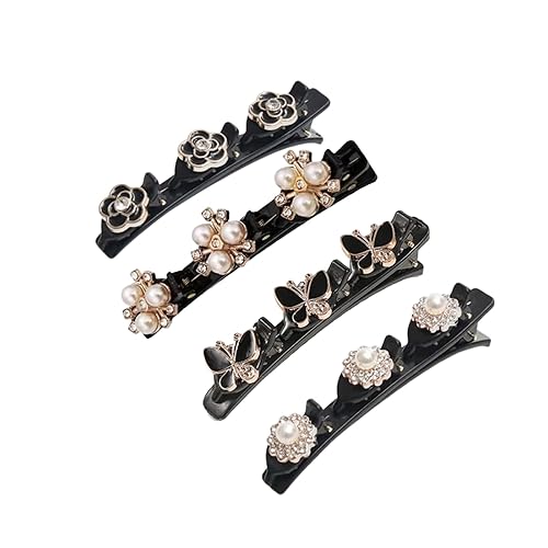 Miniatura 6 de Pinzas para el cabello trenzadas para mujer, con piedra de cristal brillante, accesorios para el cabello, horquillas decorativas para el cabello,