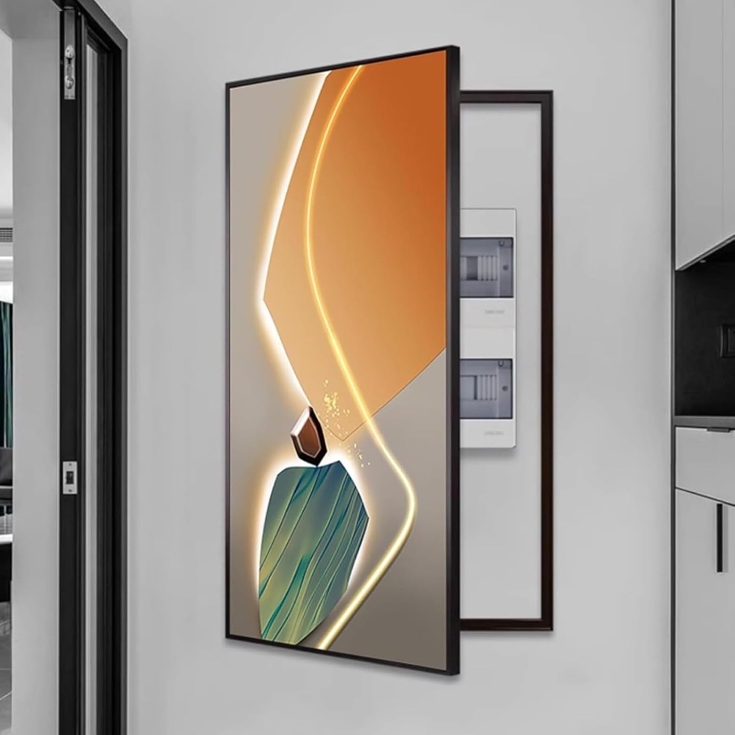 JKGHK Large Breaker Box Cover Decorative Painting, Fuse Box Cover Cabinet