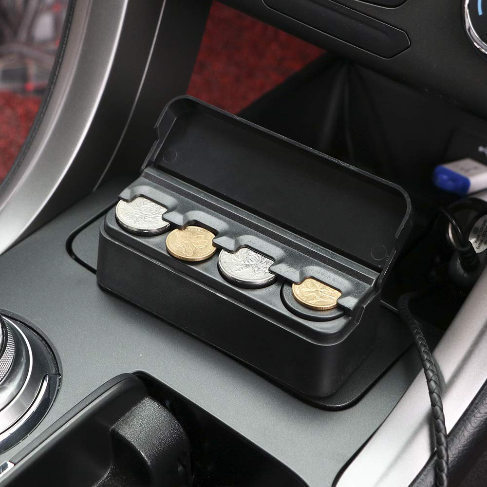 Car Boot Organizer Car Orginazer Coin Case torage Box Holder Contenitore Car Coin Holder Black Car-Styling A to Accessories Plastic Car Trunk Organizer