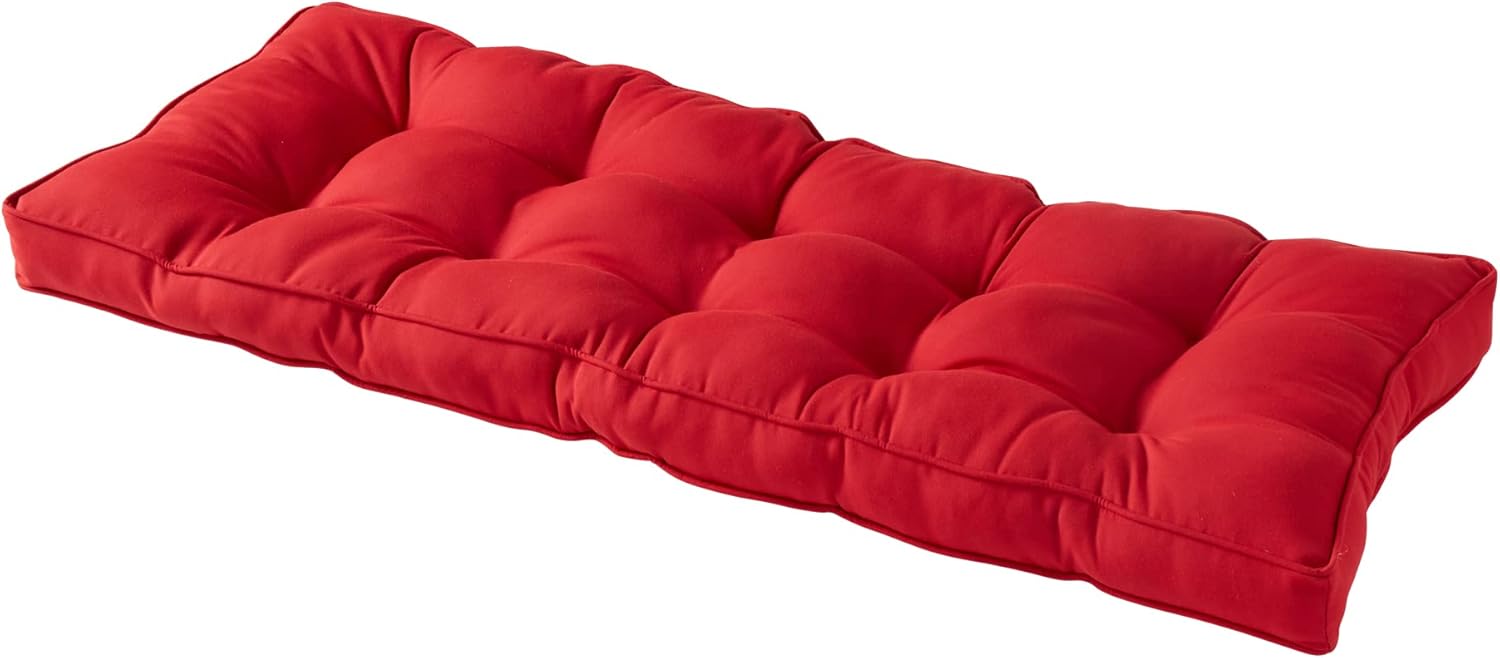 Outdoor 51 x 18-inch Sunbrella Bench Cushion, Canvas Jockey Red