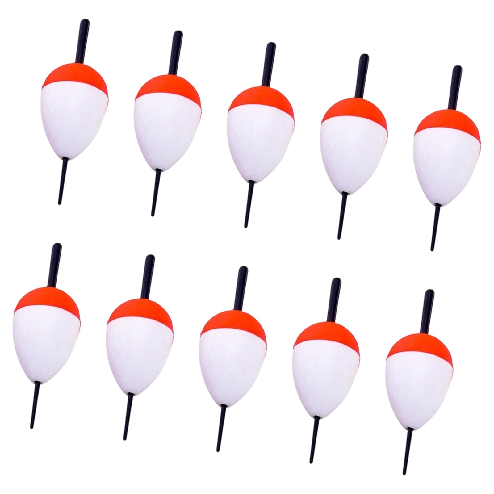 ZWWAAZHF 10Pcs High Hardness Hard Foam Buoys Float Floating Buoys Red and White Foam Sea Fishing Bobber for Fishing Tackle Hard