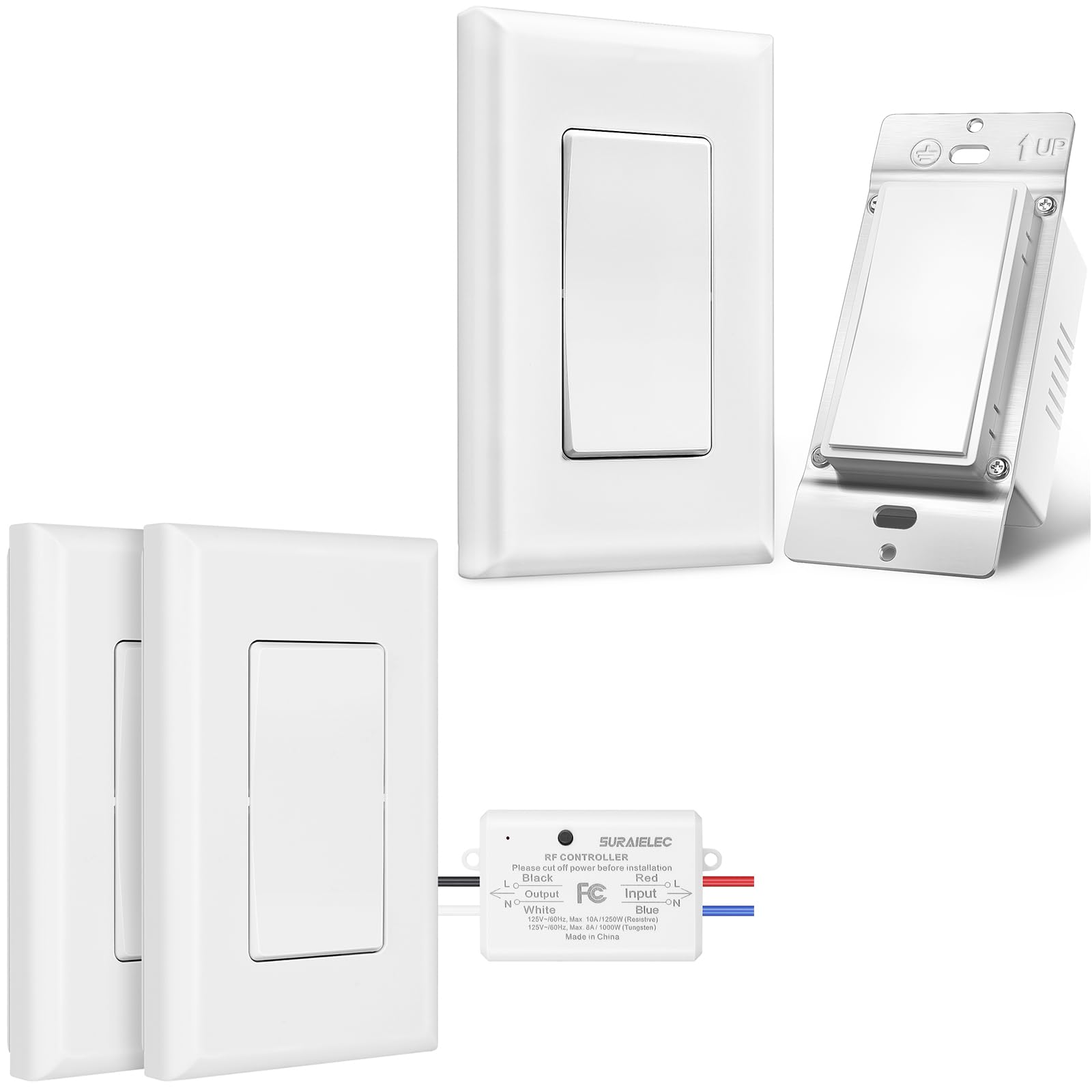 Switch light等 Suraielec 3 Way Wireless Light Switch Sets Bundle - Amazon.com