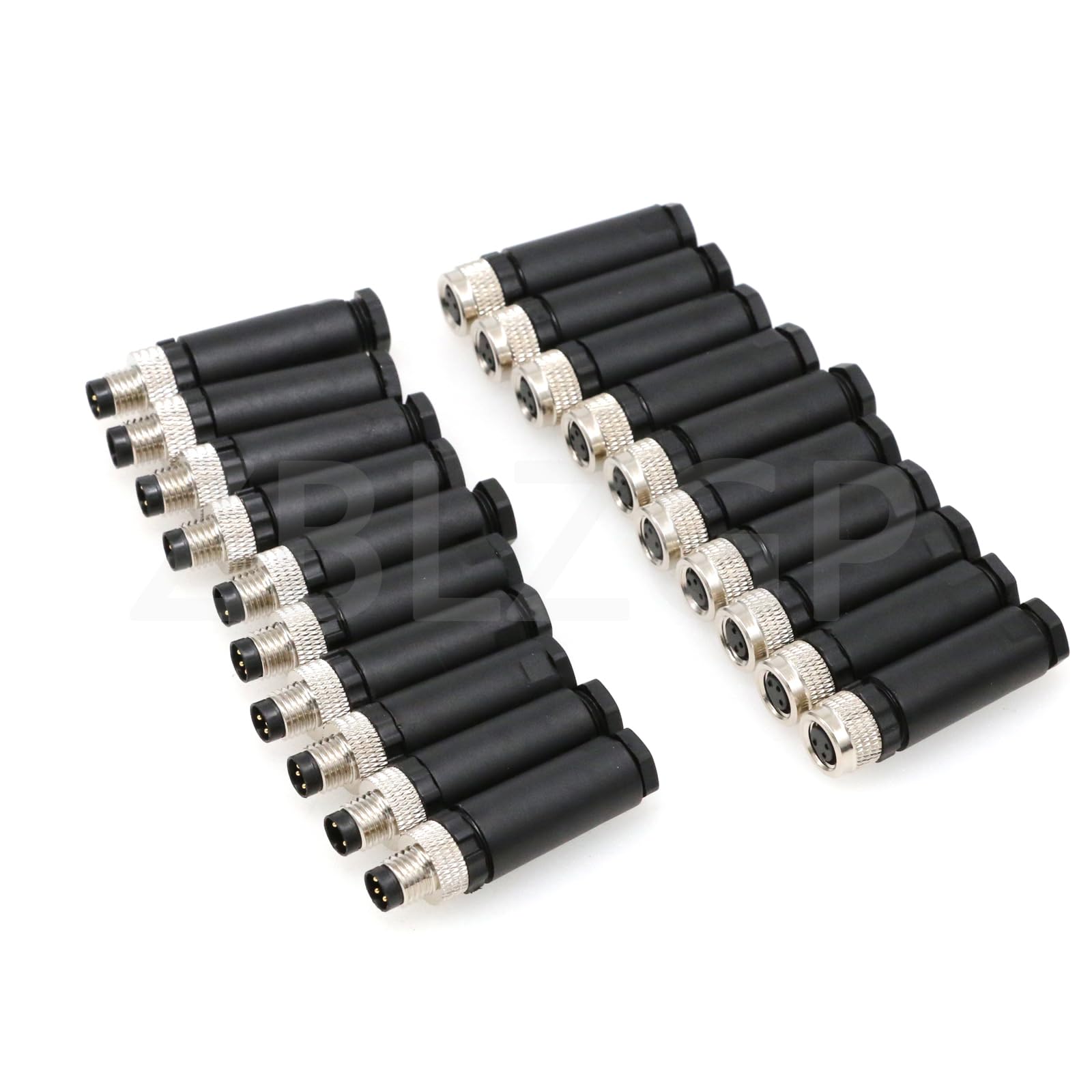 ZBLZGP M8 3Pin Male to Female Plug Socket Connector Aviation IP67 Waterproof Screw Threaded Coupling Sensor Connector 10Pack - Image 2