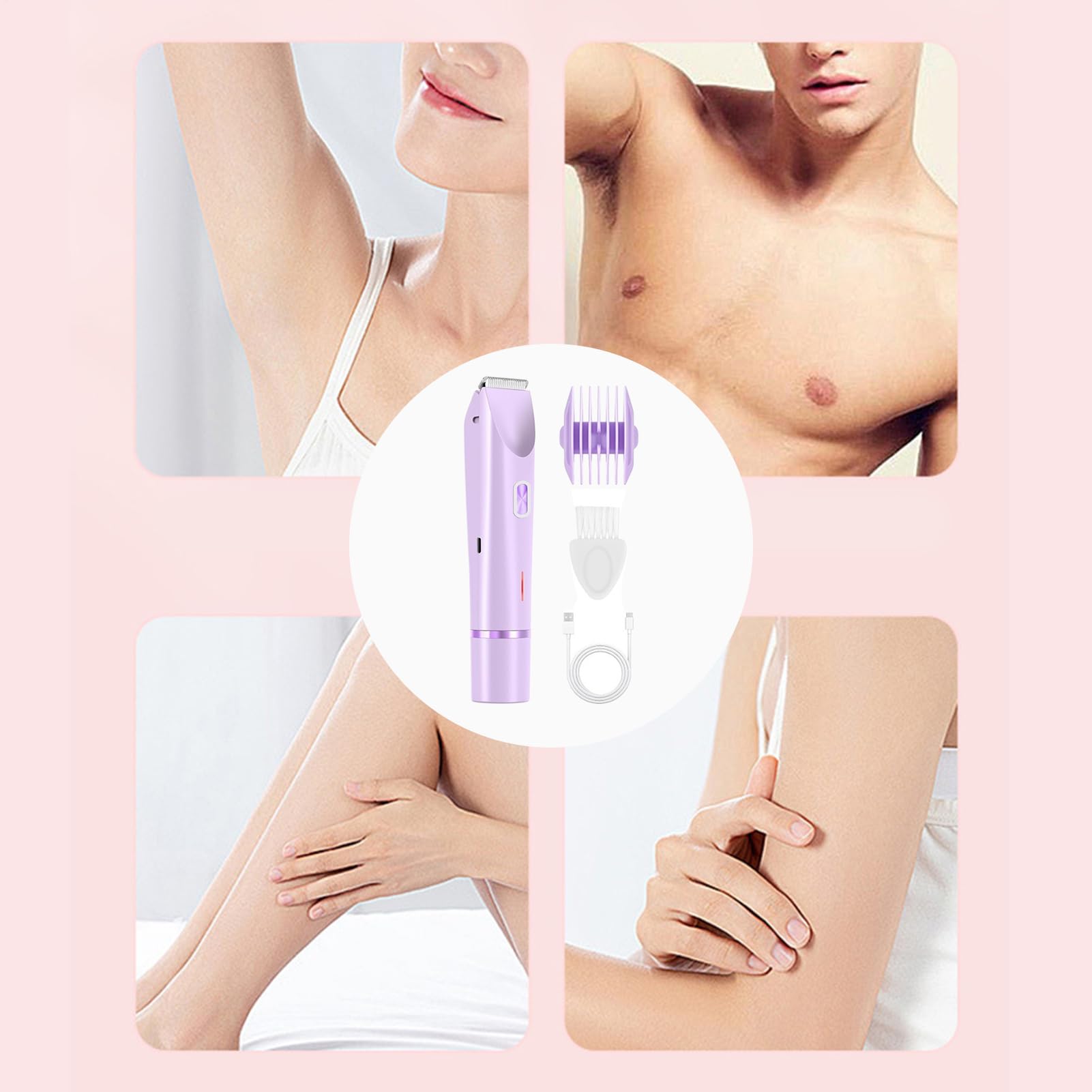 Tondeuse de bikini pour femme, élimination des têtes doubles, rasoirs électriques de 400 mAh pour les jambes de femme - Pour le corps, la peau, les jambes, les aisselles, la beauté et le