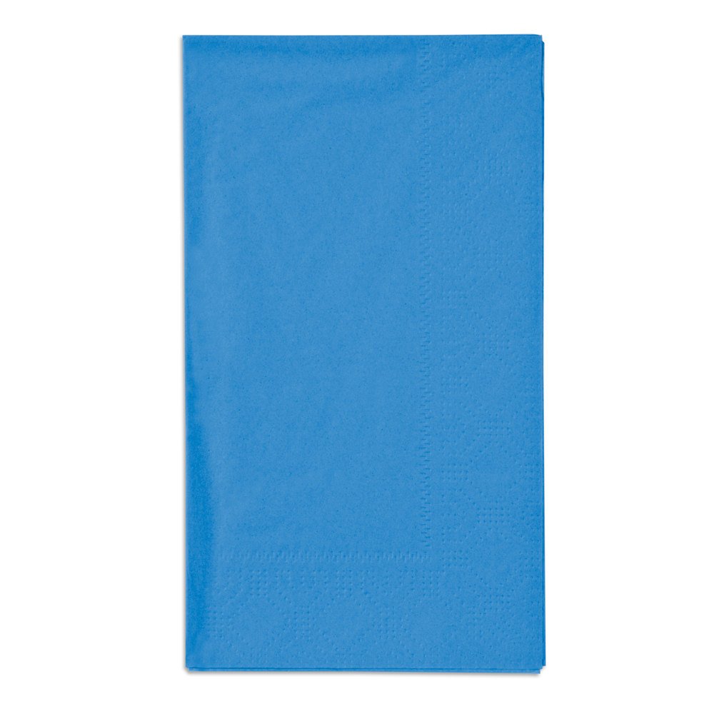 Hoffmaster 180544 Marina Blue 15" x 17" Paper Dinner Napkins 2-Ply - 125/Pack