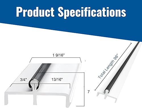 Miniatura 3 de CBW Puertas correderas Puertas correderas doble panel pista (1, 96 pulgadas)