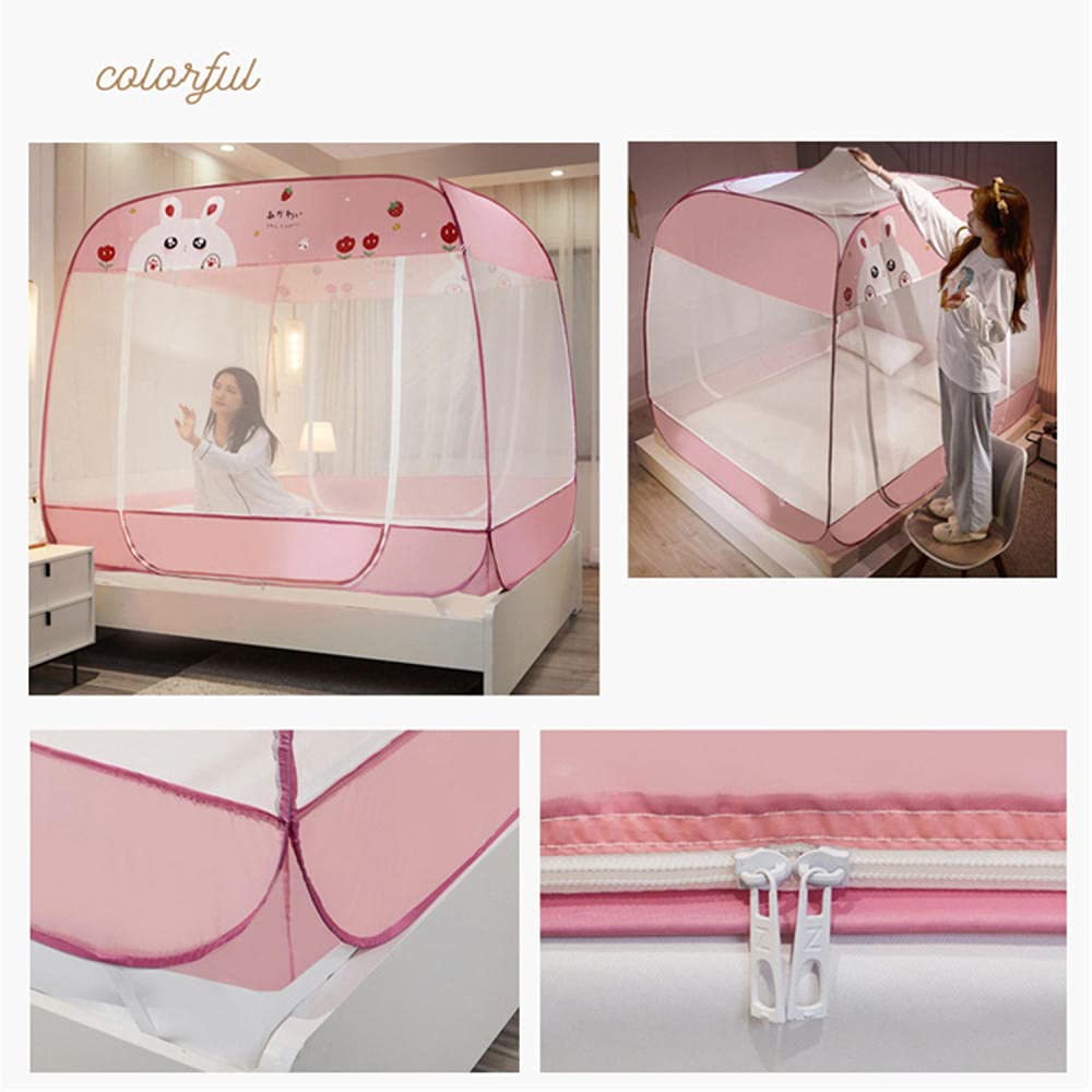 Moustiquaire portable, tente de lit pliable, idéale pour la maison ou les voyages, maille fine pour lit, 120 x 200 cm