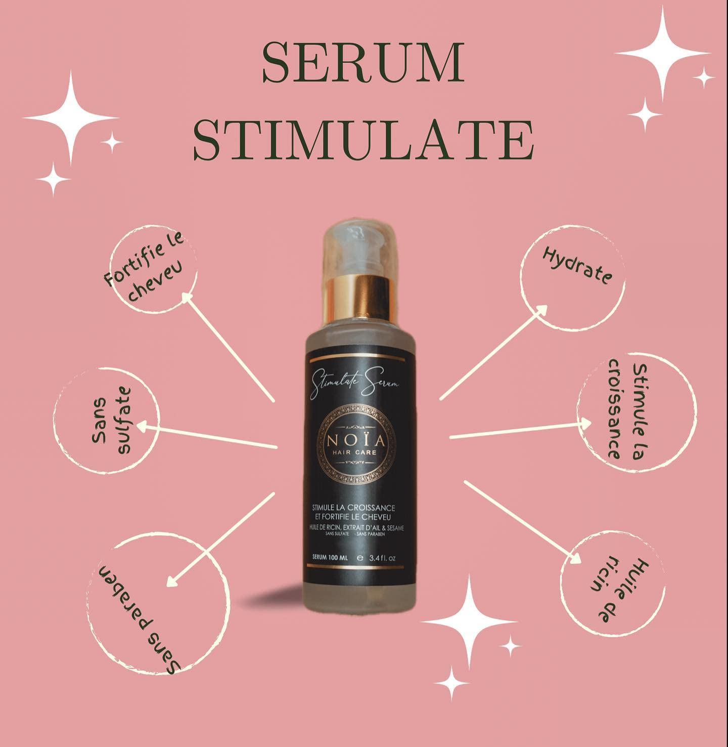 Castor Oil, Garlic Extract & Sesame Hair Serum - Stimulate Collection - NOÏA HAIR - 100ML, No color, 100 ml (Pack of 1) - Image 4