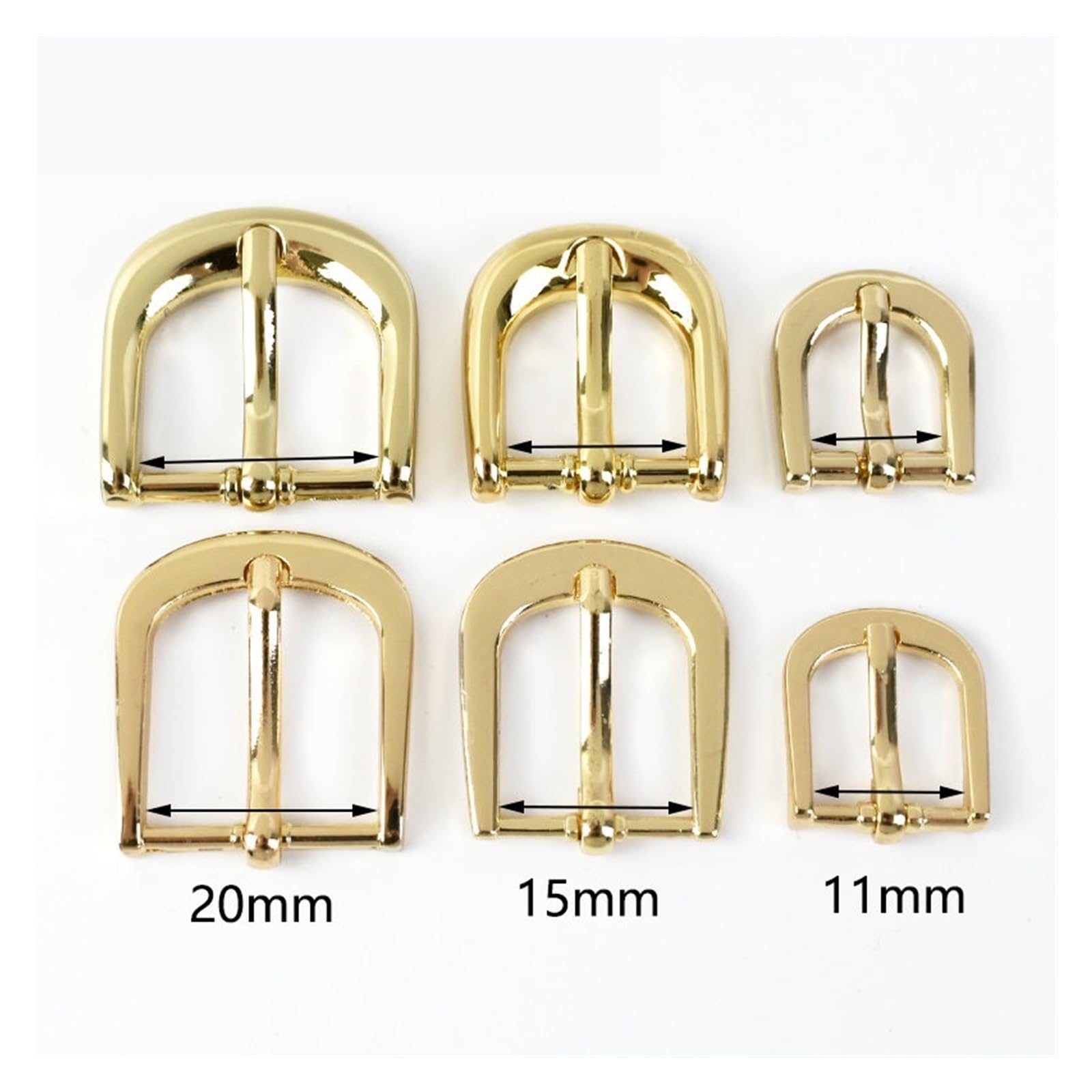 5/10/20 Pezzi 11/15/20 mm Fibbie ad ardiglione in Metallo for Cintura, Cinghia, Borsa, Chiusura, Ganci di Regolazione, Accessori for Cucire in Pelle Fai da Te(F3-25-Silver,11mm-20Pcs)