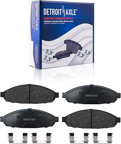 Miniatura 4 de Detroit Axle - Rotores de disco delanteros y traseros + almohadillas de cerámica de repuesto para Ford Crown Victoria Mercury Grand Marquis Marauder