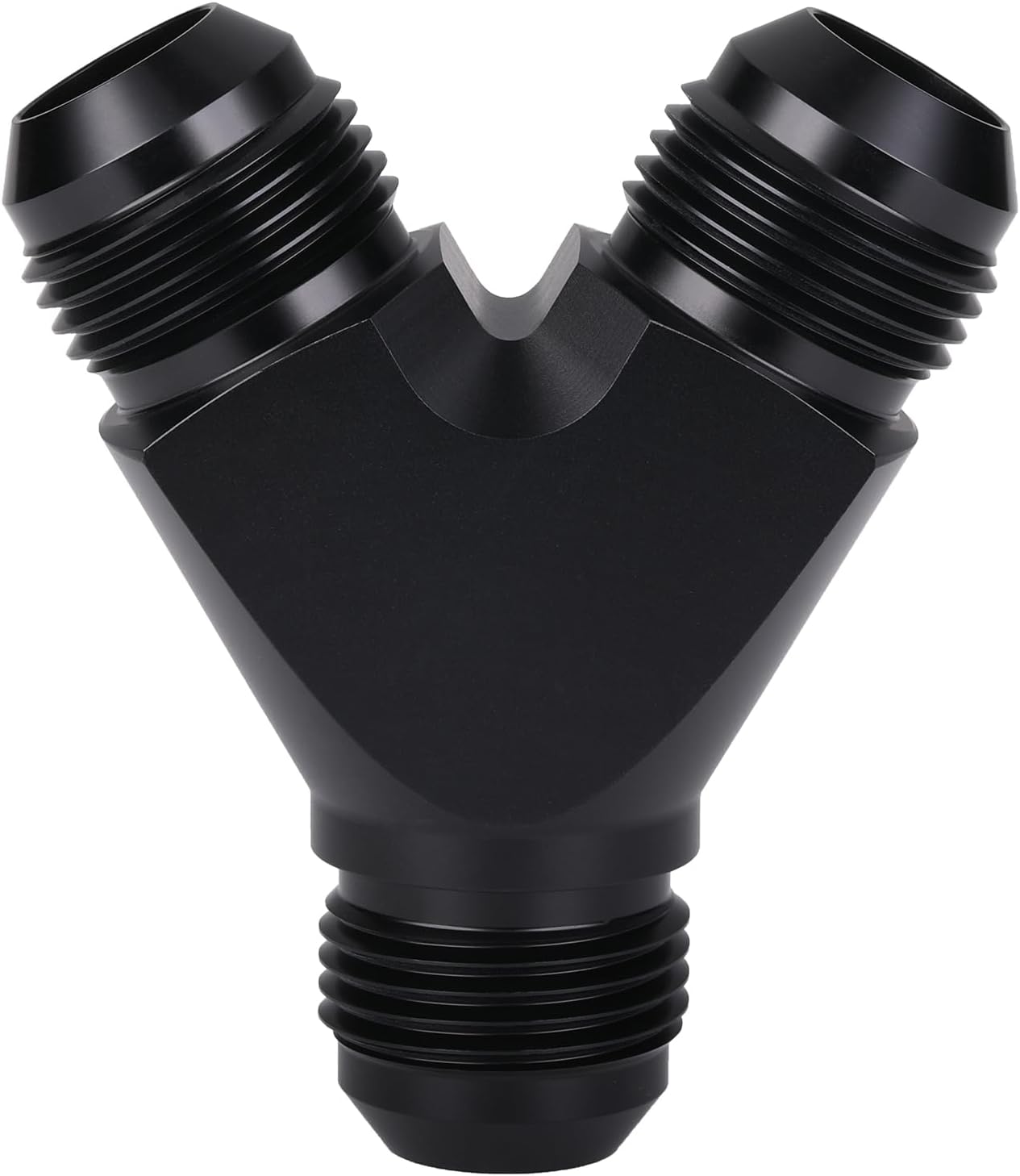 12AN Male Y Block Fitting Splitter Adapter Union Aluminum Black