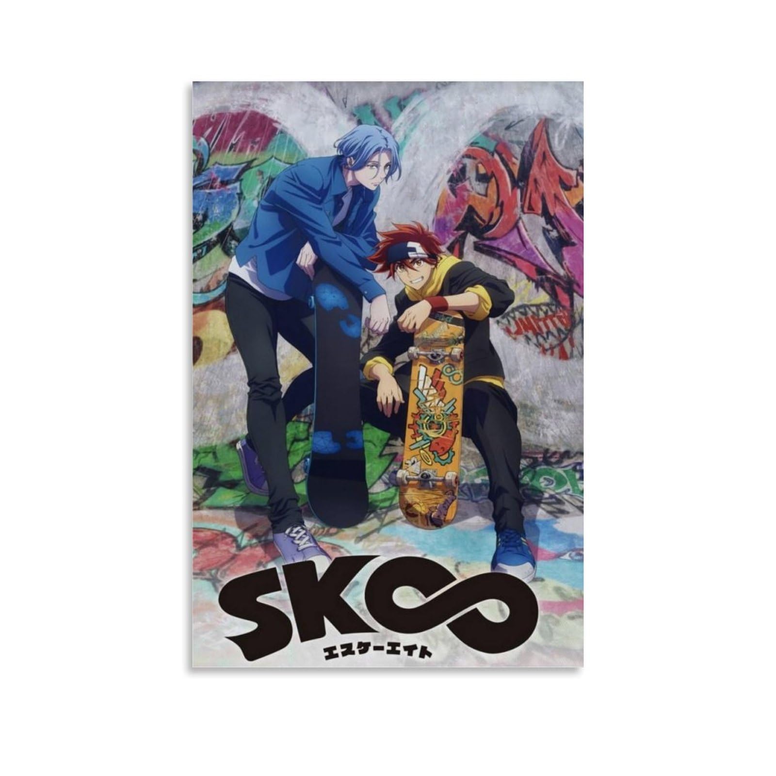Duboueu Unframe-4 Sk8 Poster The Infinity Anime Reki Kyan Cover For Room, Aesthetic Canvas Wall Art, Bedroom Decor Poster 12 X 18 Inches (30 X 45 Cm)