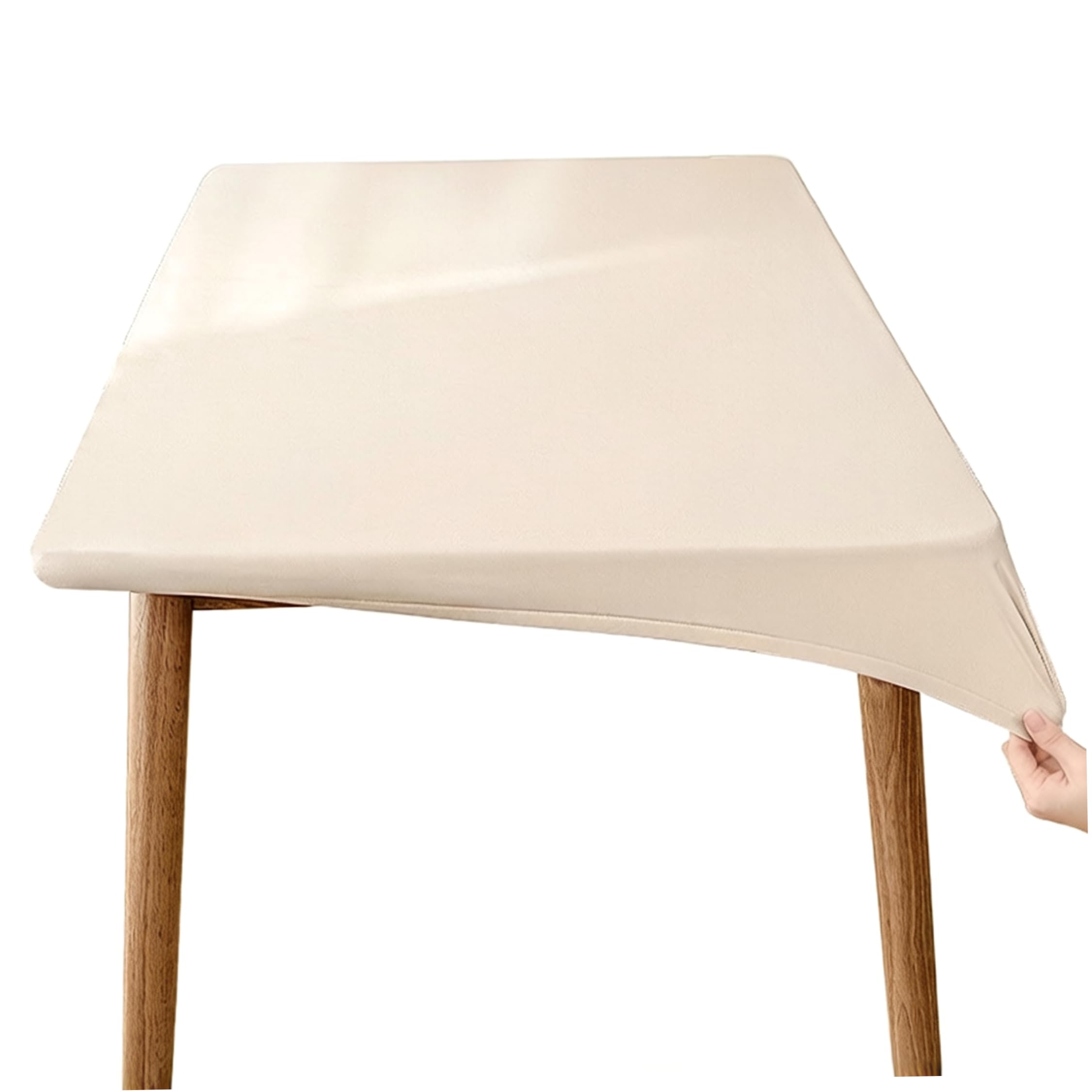 Nappes élastiques pour tables rectangulaires nappe ajustée beige maison