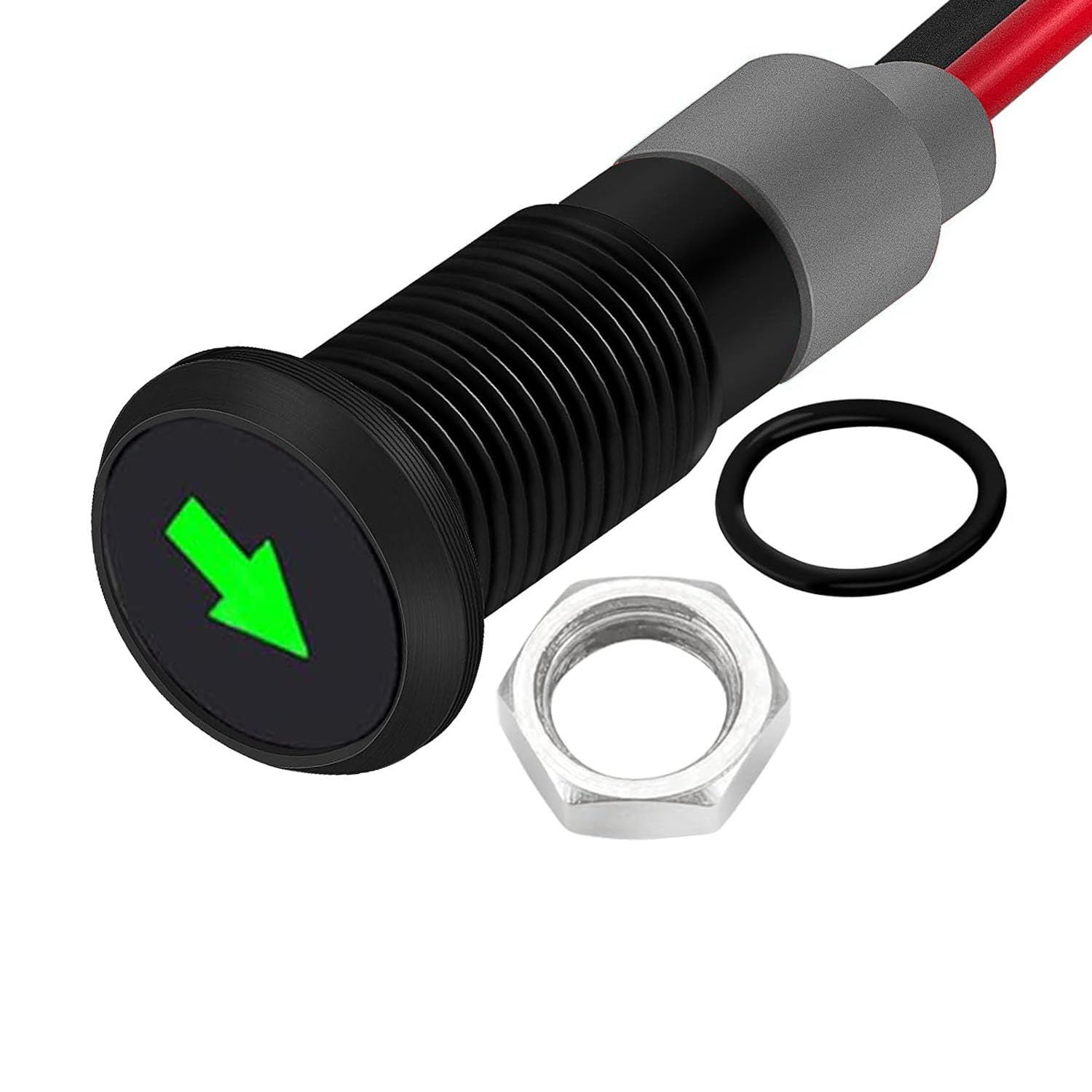 Lampada LED Indicatore Da Pannello, Foro 6-22mm, Multicolore, Metallo, Impermeabile Per Auto E Barca