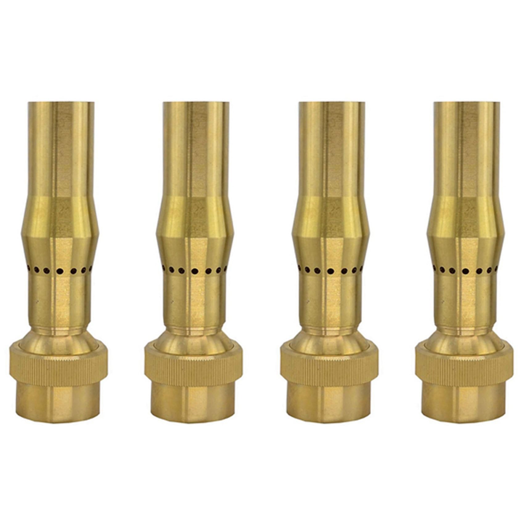 Hndhbfgrt 4X 3/4 Inch Brass Foam Jet Fountain Nozzles Landscape Fountain Adjustable Multi- Nozzle Garden Pond Decoration