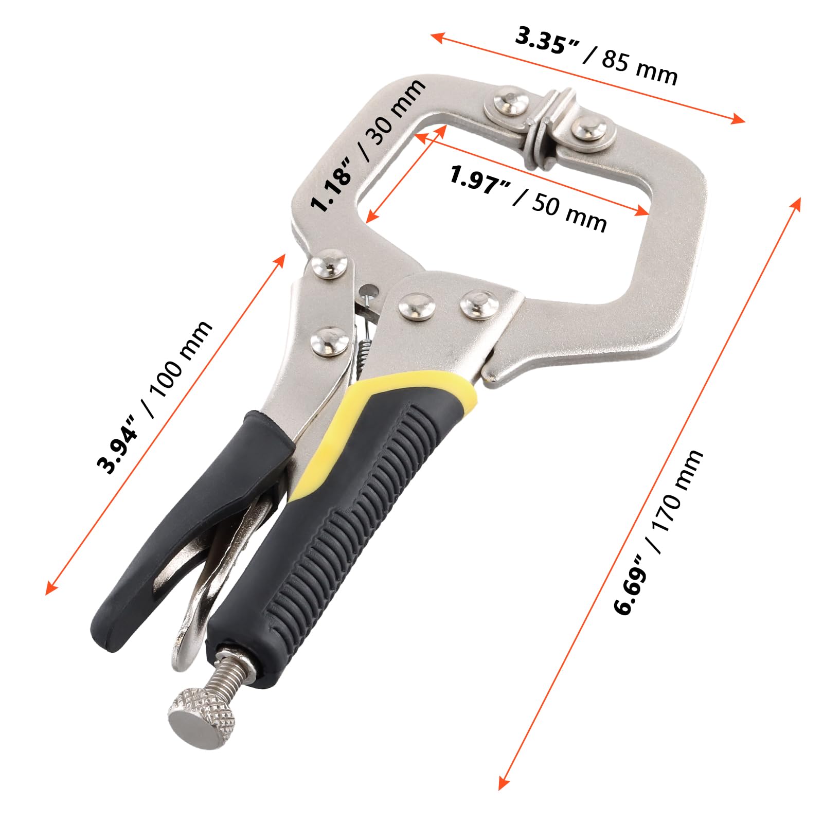 ZJCHAO Pince-étau Plate Pinces-étau Plates Réglables En Acier Pince