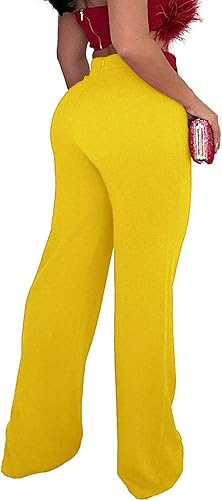 Miniatura 7 de LFKERWMG Pantalones de pierna recta con cremallera en la espalda sexy y a la moda para mujer, pantalones de color sólido