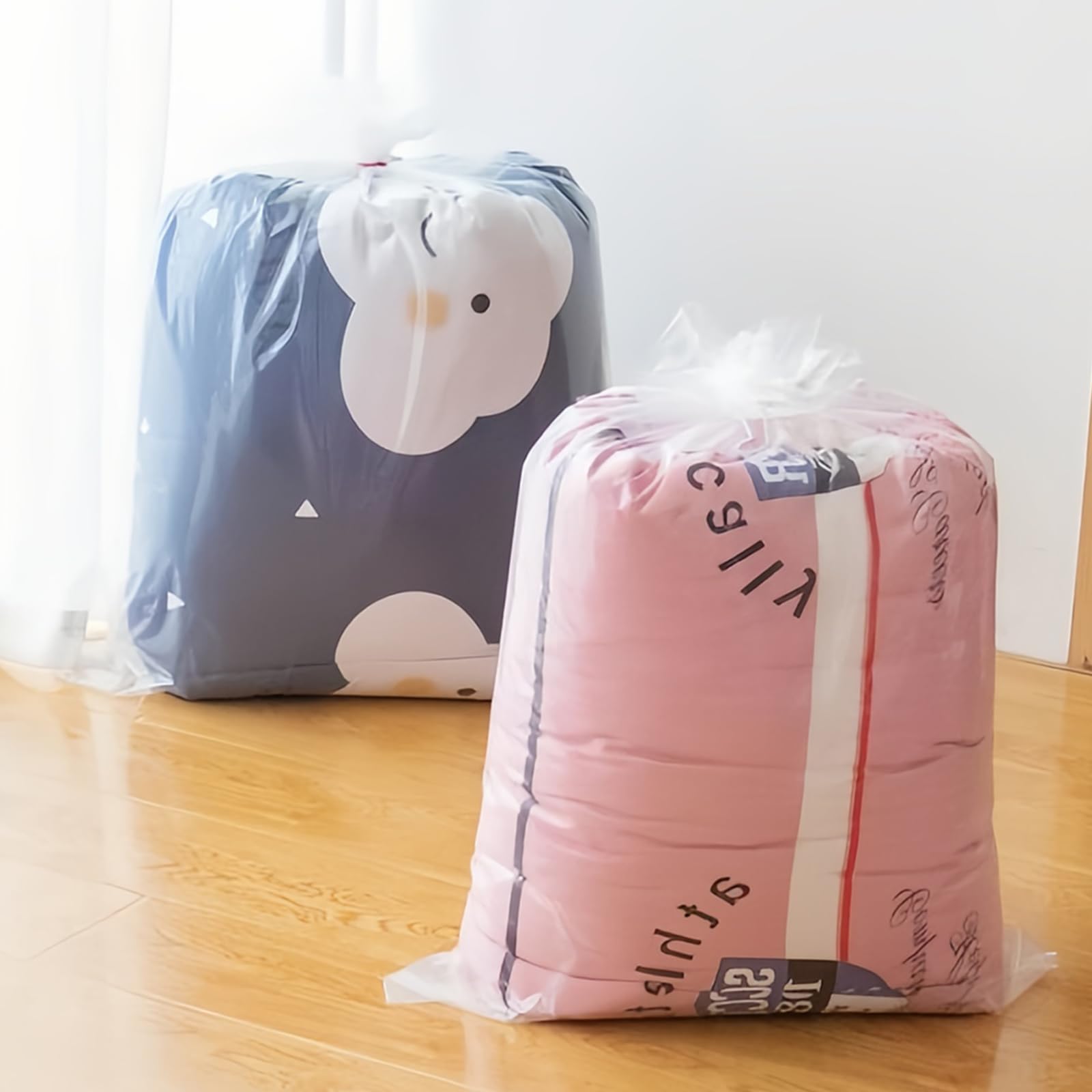 10 Pezzi Extra Grandi Borse Trasparenti in Plastica Gigante: Sacchetti per la Conservazione 100 x 150 cm, 227 L Sacchetti di Conservazione Enormi, Enorme Borsa di Conservazione per Grandi Peluche