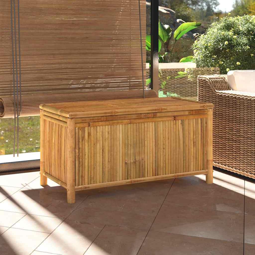 vidaXL Boîte de Rangement de Jardin 110x52x55 cm Bambou, boîte de Rangement extérieure, boîte de Couverture, Mallette de Rangement, Coffre à Outils