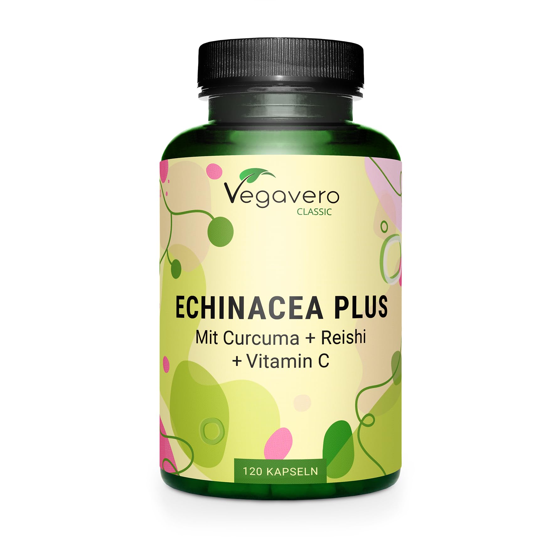 Complexe Échinacée Immunité | Avec Vitamine C, Reishi, Curcuma et Zinc | Sans Additifs & Vegan | 120 Gélules | Vegavero®
