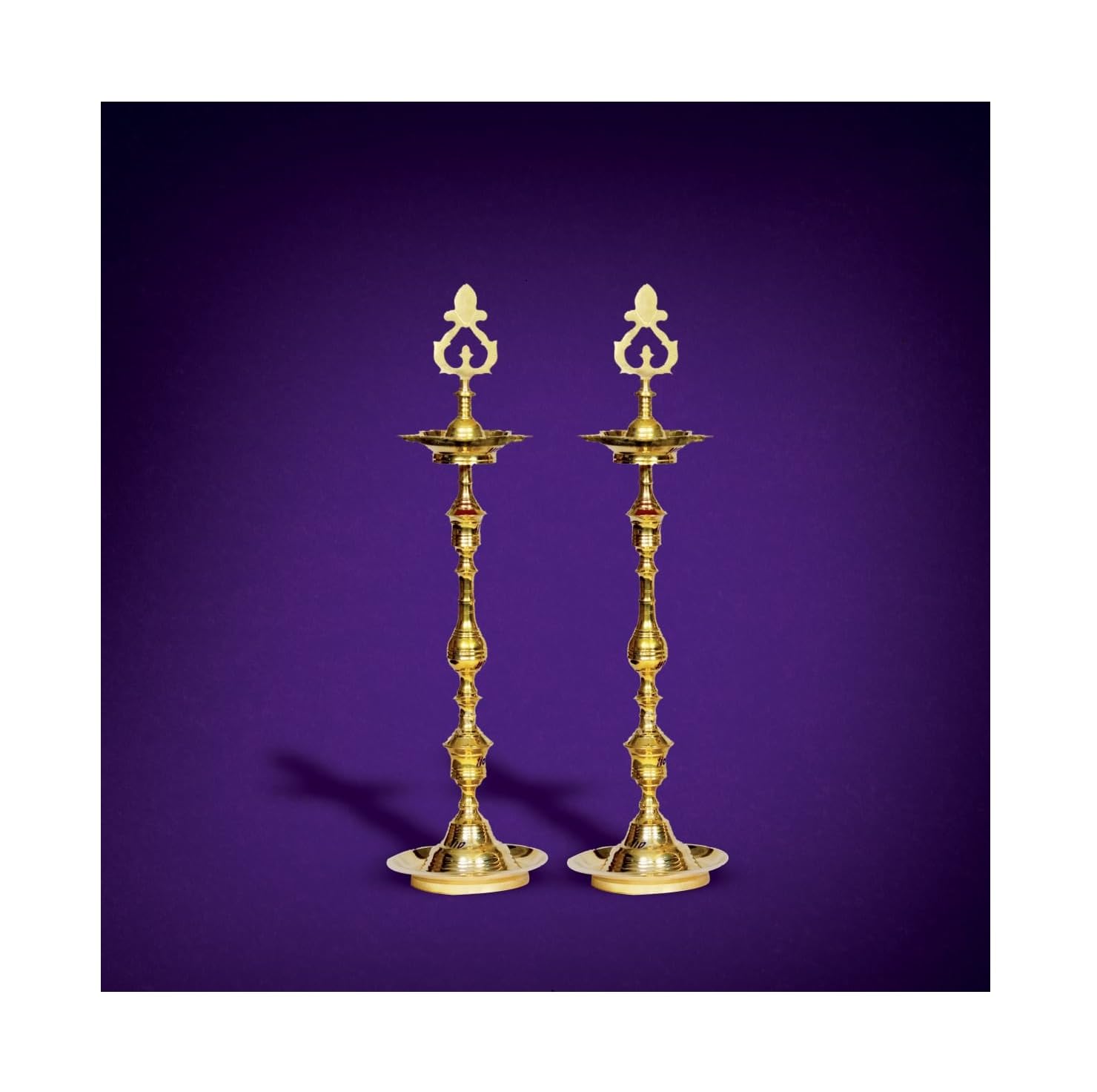 Puyangam Brass KUTHU VILAKKU, Brass Lamps/Diya/DEEPAM for Pooja/Best Lamps/Diya/KUTHU VILAKKU for Gifts/Decorations (10 Inch)