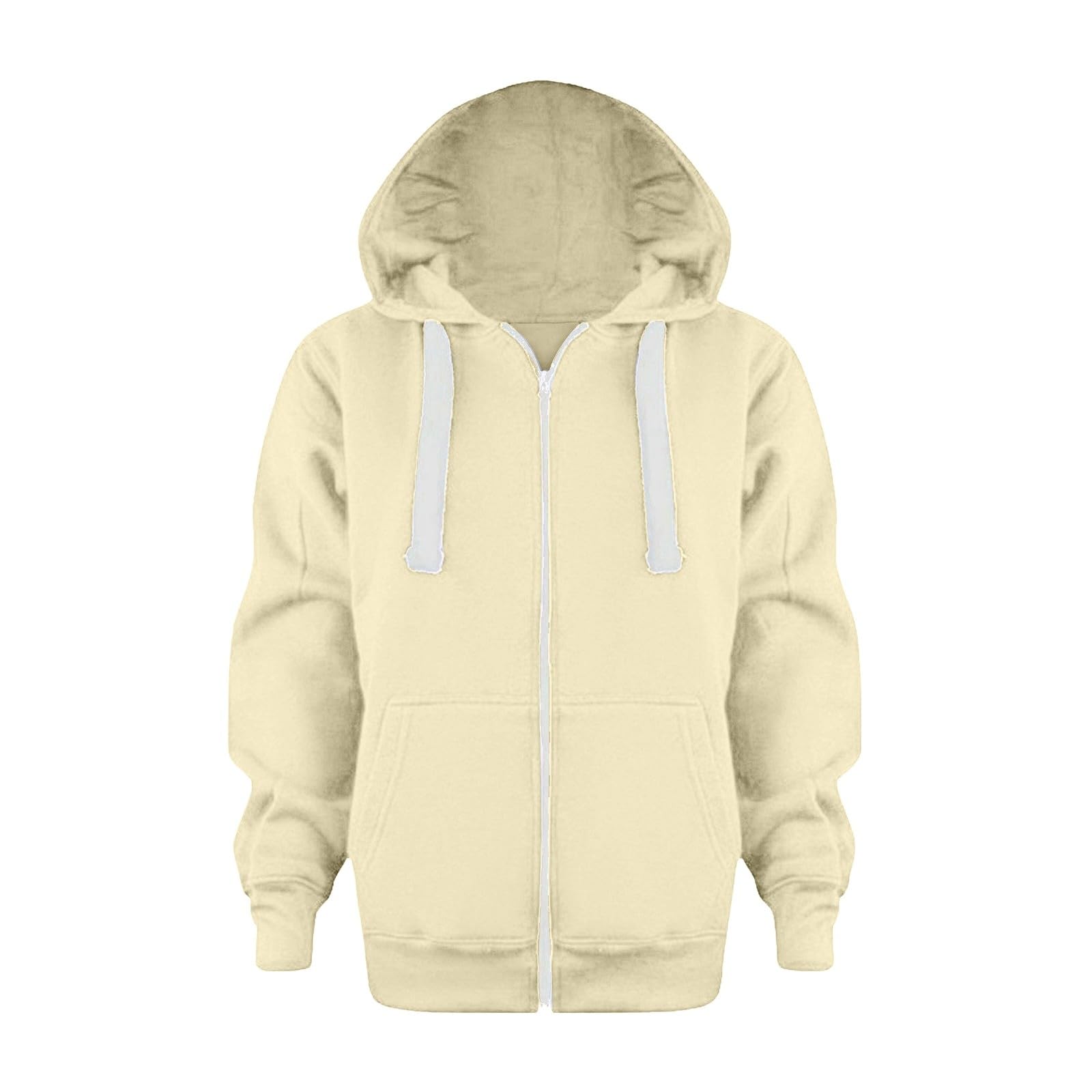 Kinder Sweatjacke Mit Reißverschluss - Einfarbiger Hoodie Mit Kapuze Für Jungen & Mädchen