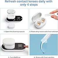 Vista 4 de ReO2 Gen6 Soft Contact Lens Cleaner for Moisture Retention, Advanced Cleaning Solution with Electrophoresis Technology, Deep Clean and Rehydrate in