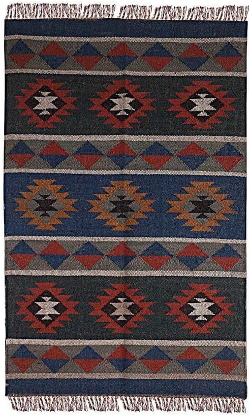 Jute Handwoven Kilim Rug, Bhhemian Jute Rug, Moroccan Rug, Handmade Bohemian Traditional Oriental Rug, Turkish Rug, Jute Rug (3x5 feet)