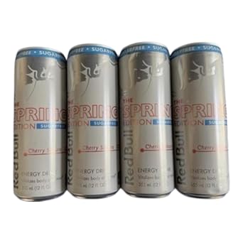 Spring edition Cherry Sakura sugar free energy drink, 4 pack 12 fl oz cans