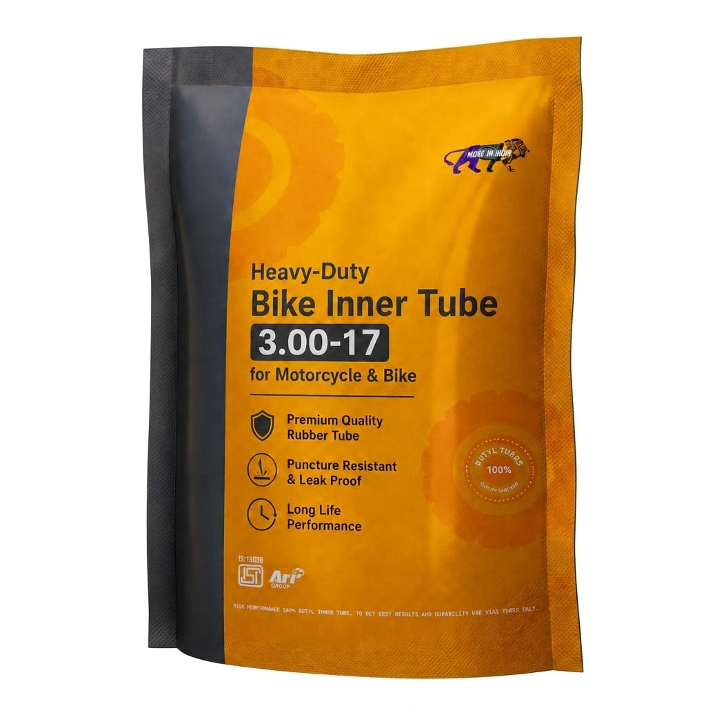 3.00-17 Heavy Duty Motorcycle Inner Tube for Motorcycle & Bike Rubber Tube | Puncture Resistant, Fits Front or Rear 17 Inch Tires for Dual Sport, Enduro, and Street Bikes-image-36