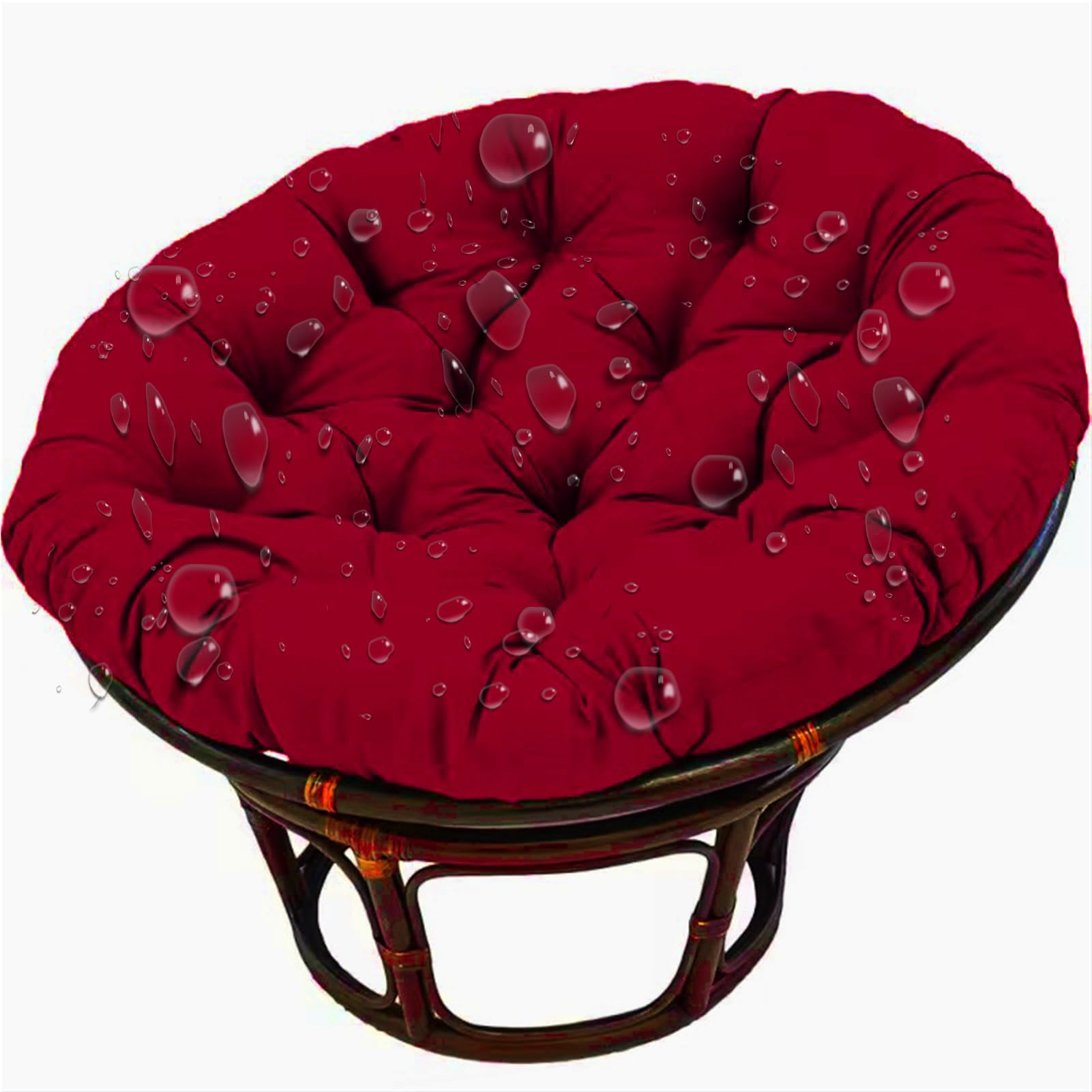 Aocase No06 Egg Chair Cushion Replacement, Papasan Round Chair Cushions Waterproof Soft Hanging Basket Swing Chair Cushion Comfortable Wicker Rocking Rattan Hammock Pad For Outdoor Patio Garden,,120*120Cm
